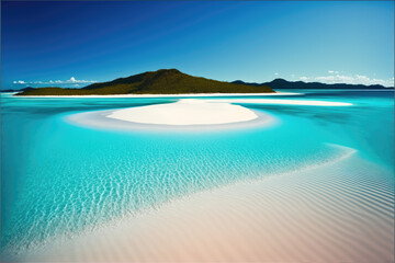 Whitehaven Beach Australia - Post-processed Generative AI