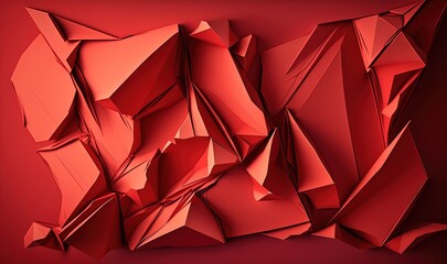  a red background with a bunch of red objects on it's sides and a red background with a bunch of red objects on it's sides.  generative ai