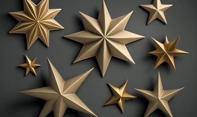 a group of gold stars on a black background with a black background and a white background with a black background and a gold background with a black background.  generative ai