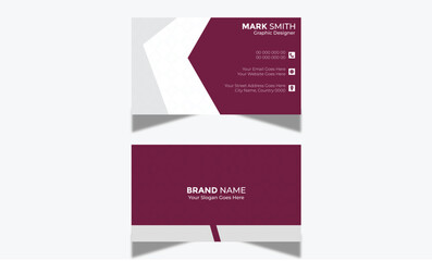  Corporate and Creative Business Card Design Template Double - Sided Horizontal Name Card Simple and Modern visiting Card 