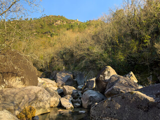 Water stream near Fecha de Barjas waterfall