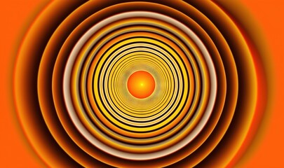  an orange and yellow background with a circular design in the middle of the image, with a white circle in the center of the image.  generative ai