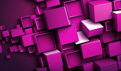  a bunch of purple cubes that are stacked up in the air with a purple background that is very bright and purple and has a white edge.  generative ai