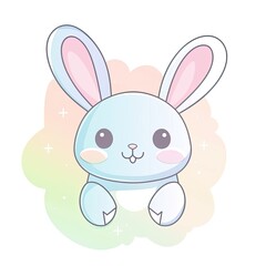 Obraz na płótnie Canvas Springtime Bunny: Adorable Easter Illustration, Generated by Generative AI