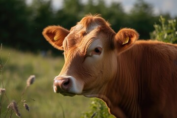 picture of a cow. Generative AI