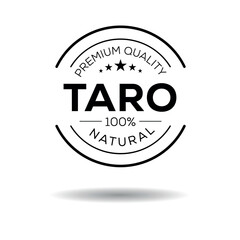 Creative (Taro), Taro label, vector illustration.