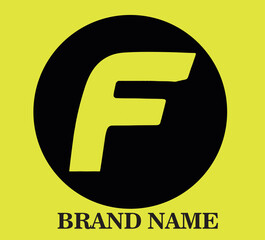 Extended letter F vector design