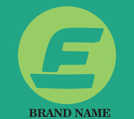 Extended letter E vector design