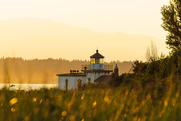 Lighthouse in Discovery Park in Seattle Washington