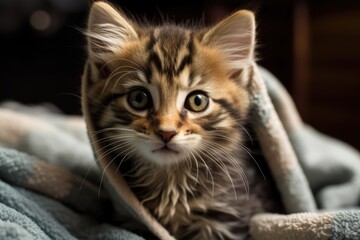 adorable kitten. Generative AI