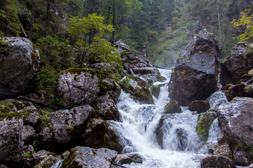 waterfall in Apuseni Natural Park, Romania.