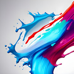Fototapeta premium Colorful Dye Splatter - Explosive and Dynamic Design