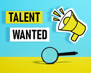 Talent Wanted is shown using the text