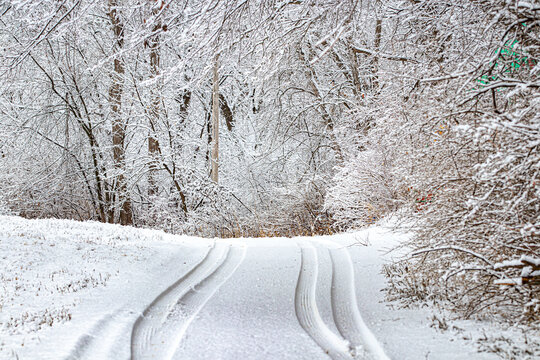 Snow on the Meskwaki Settlement, Tama, Iowa