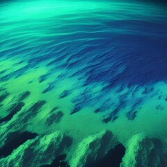 Fototapeta na wymiar Blue black green seabed digital - generative ai