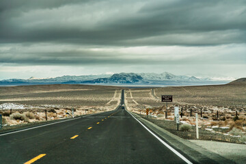 Travel trip highway panoramic view