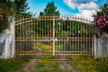 An old metallic gate