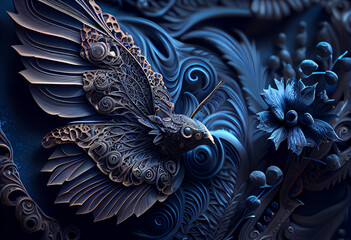 close up of an background Blue