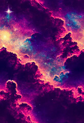 Obraz na płótnie Canvas background abstraction the sky clouds stars