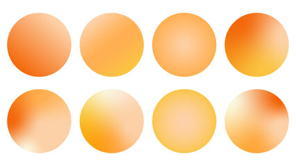 Gradient Highlight Covers set. Vector abstract highlights for social media. Summer vibrant orange pink colors.