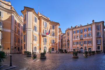 Fototapeta na wymiar S. Ignazio di Loyola square in Rome, Italy