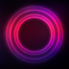 Glowing abstract background, round frame of circles, geometric shapes, wallpaper. Vector template for your design