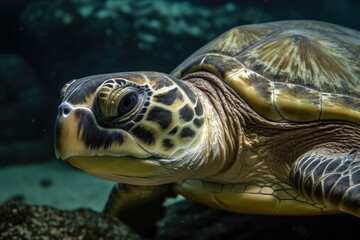 Fototapeta premium Verdant Turtle. Generative AI