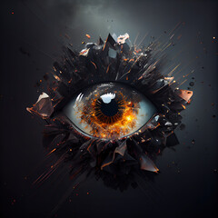 surreal eye, abstract eye, Ai generated
