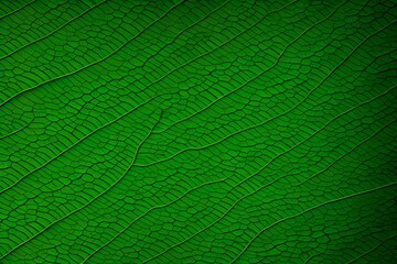 Obraz premium Abstract green leaf background texture. Generative-AI.