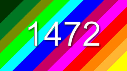 1472 colorful rainbow background year number