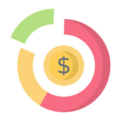 Pie Chart Flat Icon