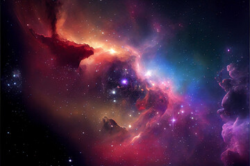 Obraz na płótnie Canvas Colorful deep space. Universe concept background. Elements of this image furnished by NASA