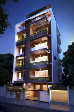 Pr&eacute;dio edif&iacute;cio engenharia constru&ccedil;&atilde;o civil apartamento contempor&acirc;neo neg&oacute;cios mercado corretor venda imobili&aacute;ria IA Generativa
