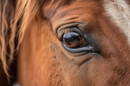 close up of a horse. Generative AI