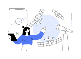 Earth observation abstract concept vector illustration.