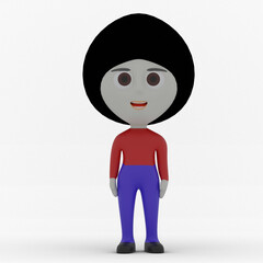 Obraz na płótnie Canvas 3d cute character made in 3d