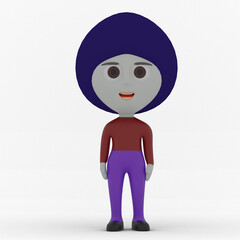 3d cute character made in 3d