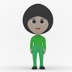 3d cute character made in 3d