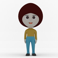 3d cute character made in 3d