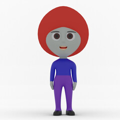 3d cute character made in 3d