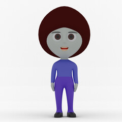 3d cute character made in 3d