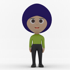 3d cute character made in 3d