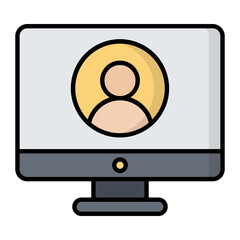 Online Help Line Color Icon