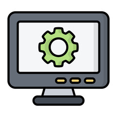 Optimization Line Color Icon