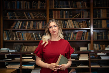 Portrait of a student at the University library
