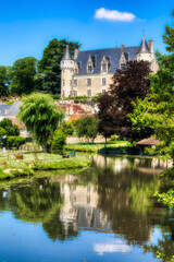 Montresor Castle upon River Indrois, Loire, France