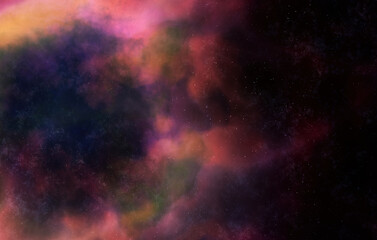 Colorful Cloudy Red Purple Nebula Galaxy Space Background
