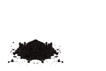 black soil isolated on white