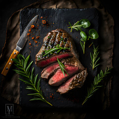 beef and vegetables on the grill