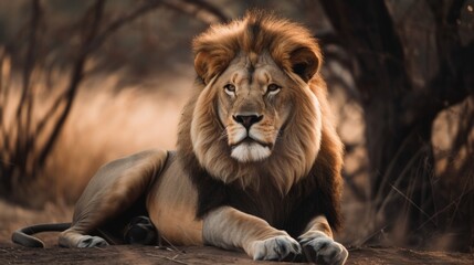 Obraz premium Photo of a Lion, Generative AI